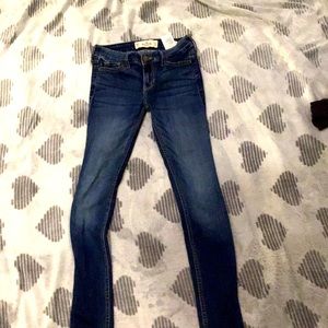 Blue skinny jeans